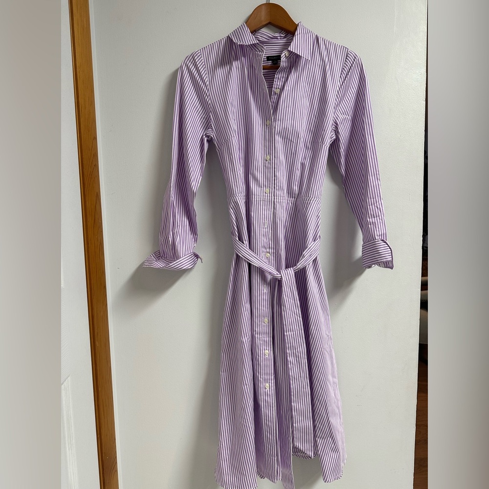 Talbots Lavender Striped Dress